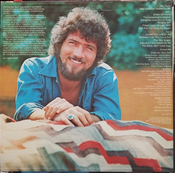 Mac Davis - Baby Don't Get Hooked On Me - LP