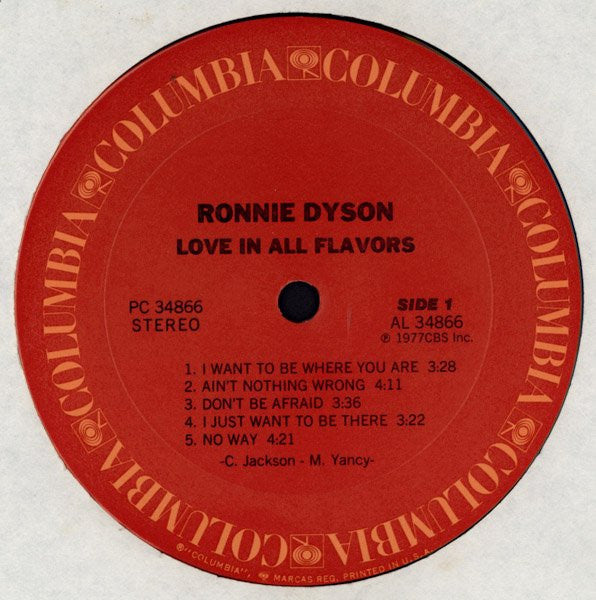 Ronnie Dyson - Love In All Flavors - LP