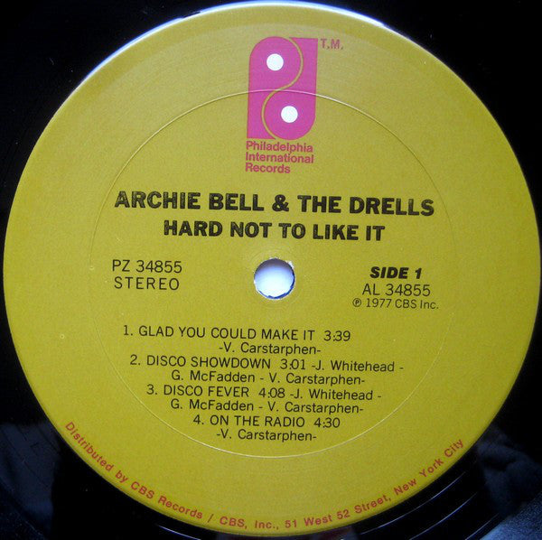 Archie Bell & The Drells - Hard Not To Like It - LP