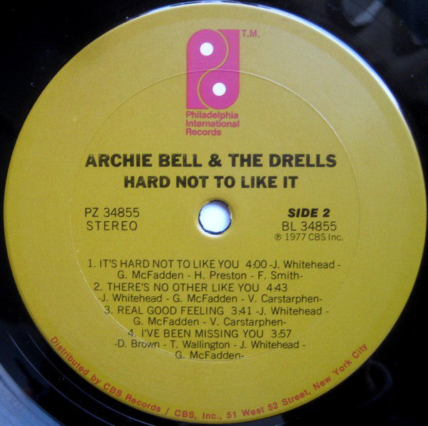 Archie Bell & The Drells - Hard Not To Like It - LP