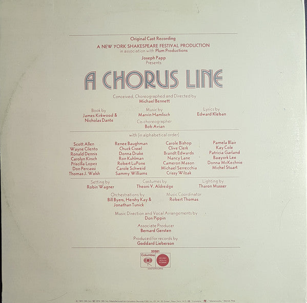 Various - A Chorus Line - Original Cast Recording - LP