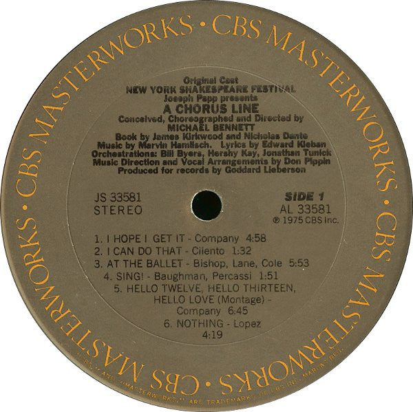Various - A Chorus Line - Original Cast Recording - LP