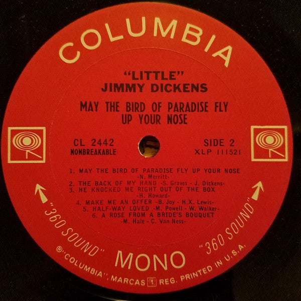 Little Jimmy Dickens - May The Bird Of Paradise Fly Up Your Nose - LP