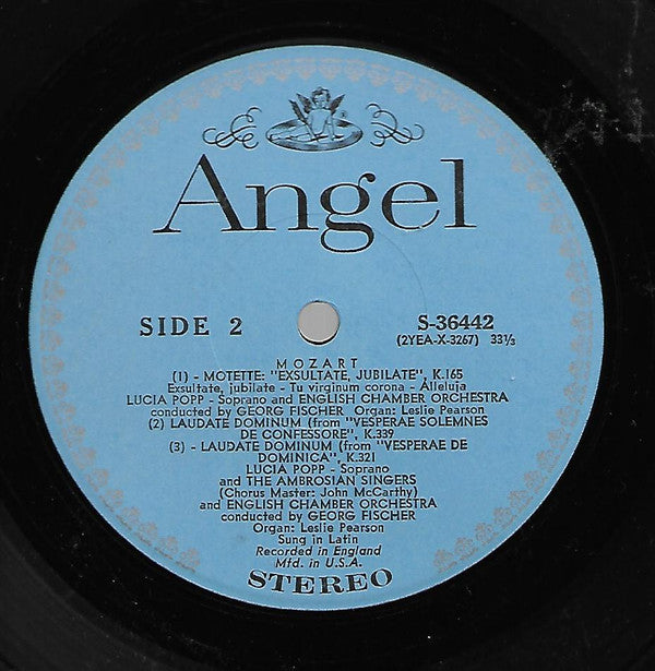 Mozart*, English Chamber Orchestra, Lucia Popp, Georg Fischer, Handel* - Lucia Popp Sings Mozart And Handel - LP