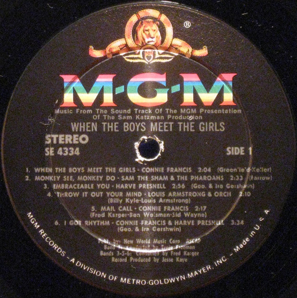 Various - When The Boys Meet The Girls - The Original Sound Track Recording - LP