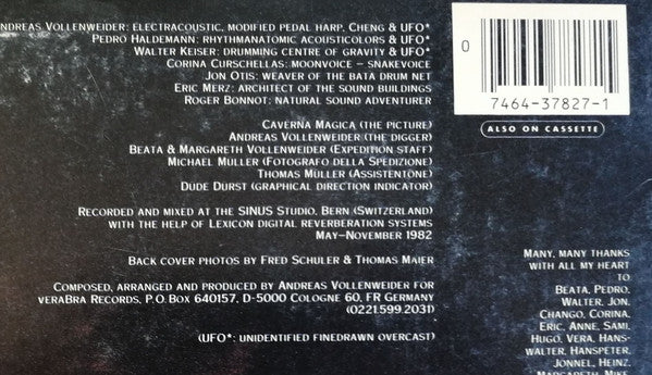 Andreas Vollenweider - Caverna Magica (...Under The Tree - In The Cave...) - LP