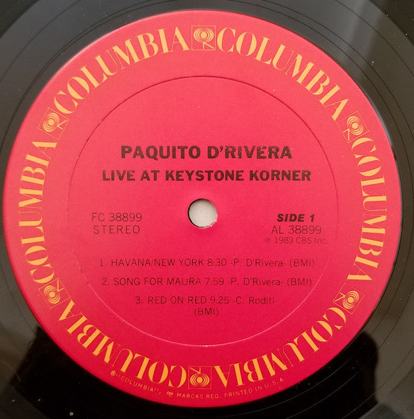 Paquito D'Rivera - Live At Keystone Korner - LP