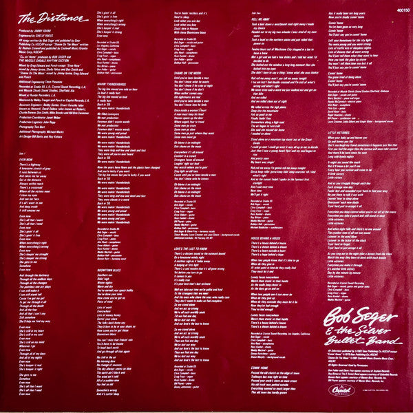 Bob Seger And The Silver Bullet Band - The Distance - LP