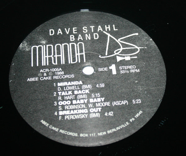 Dave Stahl Band - Miranda - LP
