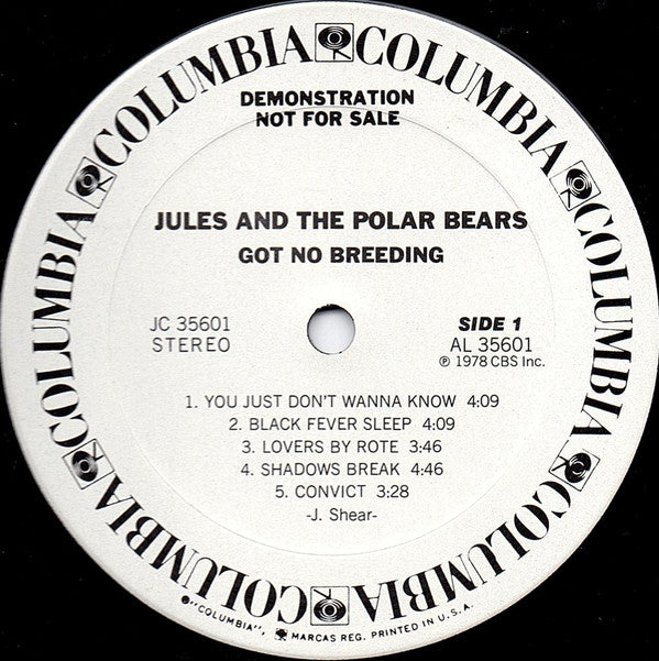 Jules And The Polar Bears - Got No Breeding - LP