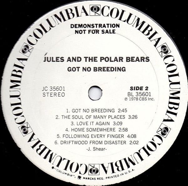 Jules And The Polar Bears - Got No Breeding - LP