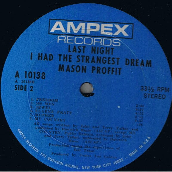 Mason Proffit - Last Night I Had The Strangest Dream - LP