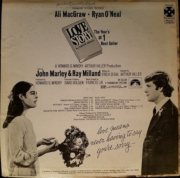 Francis Lai - Love Story - Music From The Original Soundtrack - LP