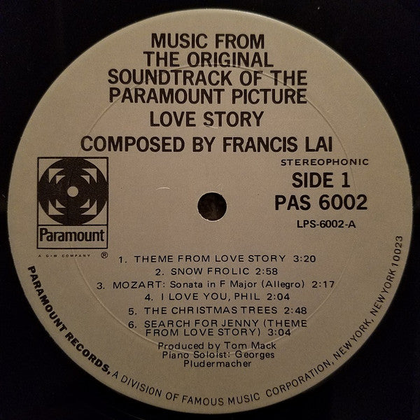 Francis Lai - Love Story - Music From The Original Soundtrack - LP