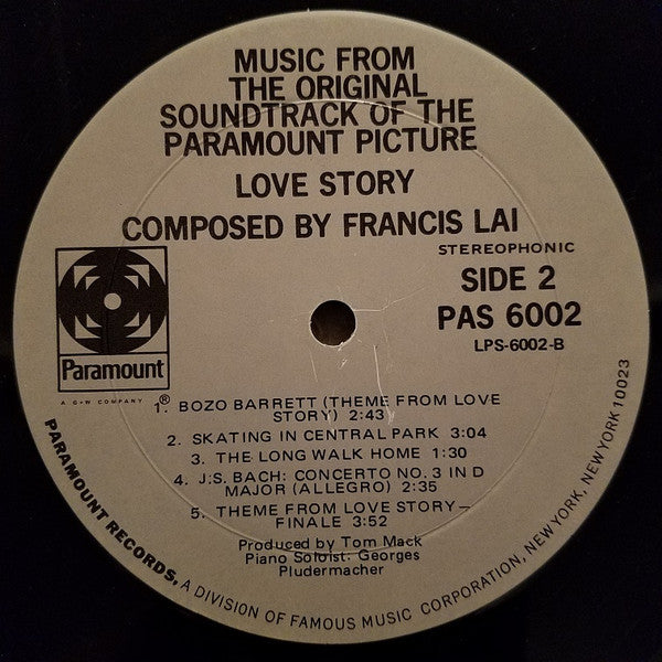 Francis Lai - Love Story - Music From The Original Soundtrack - LP