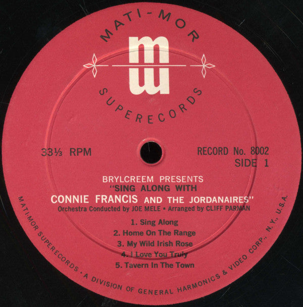 Connie Francis - Sing Along With Connie Francis - LP
