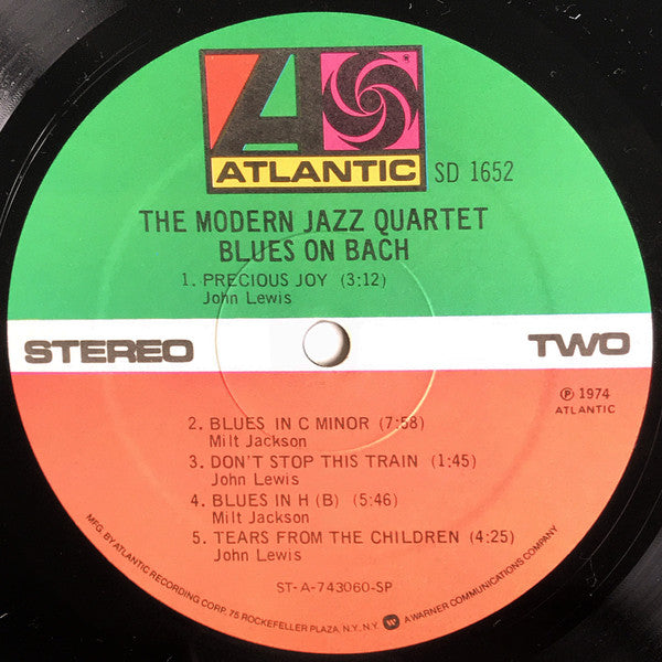 The Modern Jazz Quartet - Blues On Bach - LP