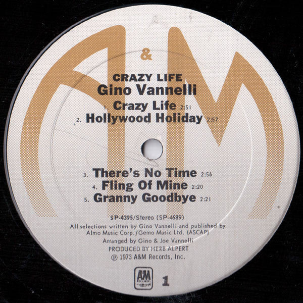 Gino Vannelli - Crazy Life - LP