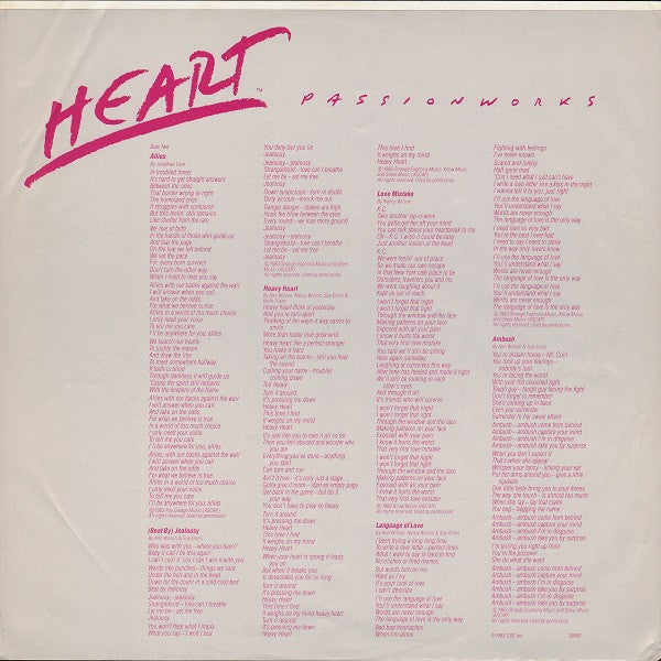 Heart - Passionworks - LP