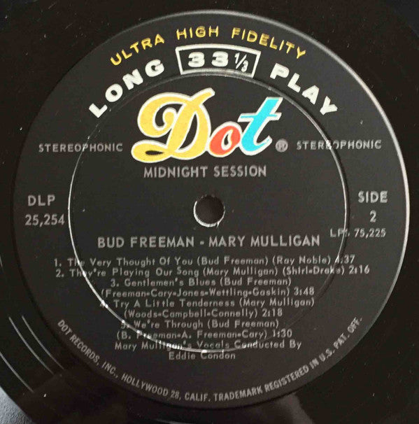 Mary Mulligan, Bud Freeman - Midnight Session - LP