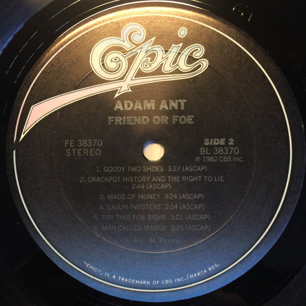 Adam Ant - Friend Or Foe - LP