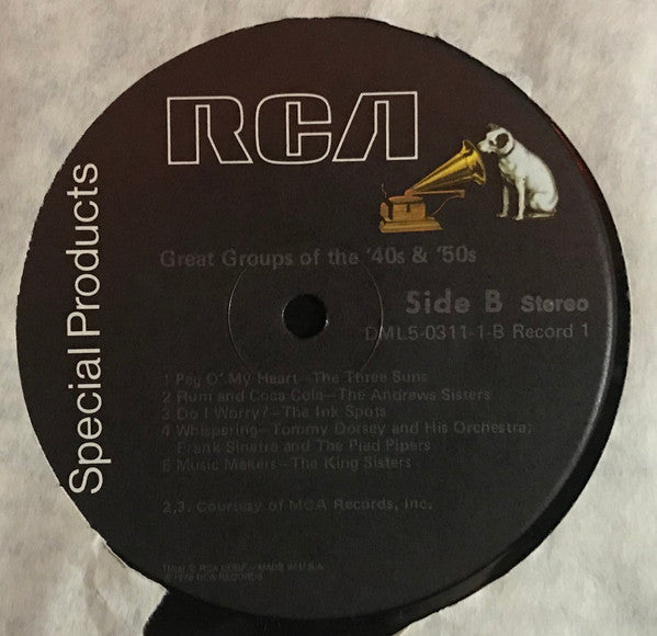 Various - Great Groups Of The ‘40s & ‘50s - LP