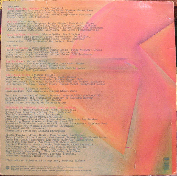 David Sanborn - Voyeur - LP