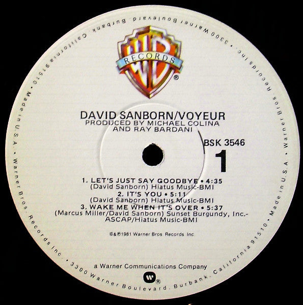 David Sanborn - Voyeur - LP