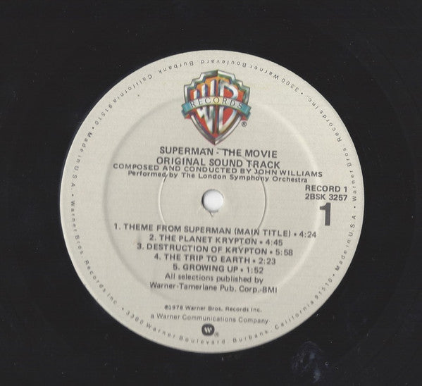 John Williams (4) - Superman The Movie (Original Sound Track) - LP
