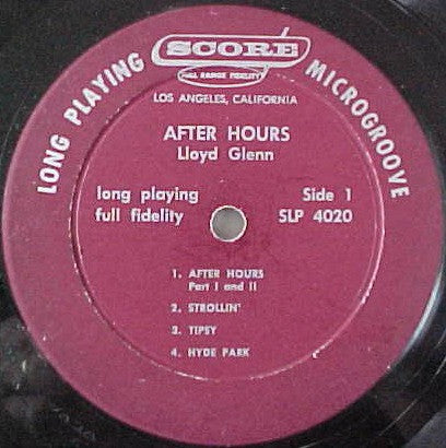 Lloyd Glenn - After Hours - LP