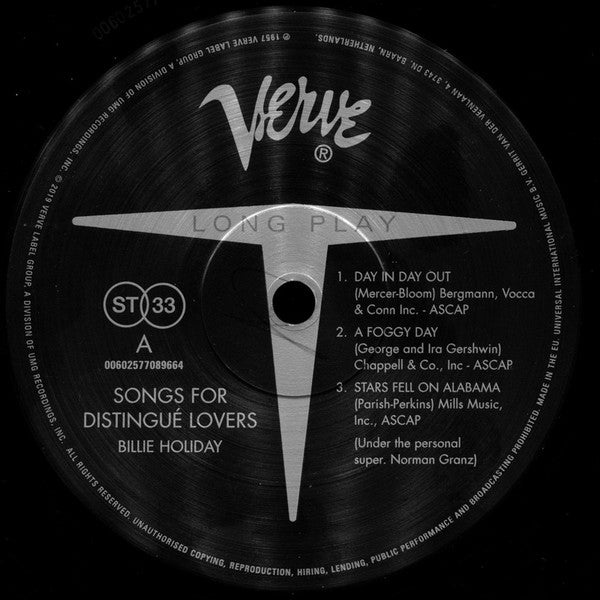 Billie Holiday - Songs For Distingué Lovers - LP