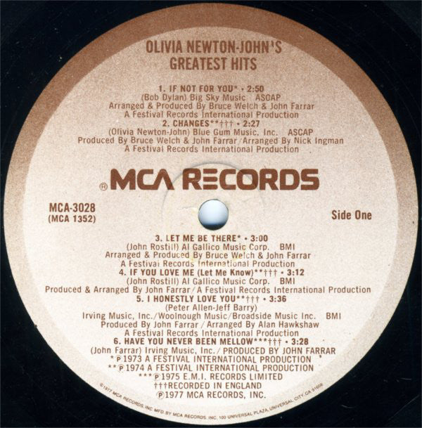 Olivia Newton-John - Olivia Newton-John's Greatest Hits - LP