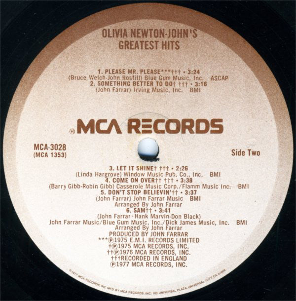 Olivia Newton-John - Olivia Newton-John's Greatest Hits - LP