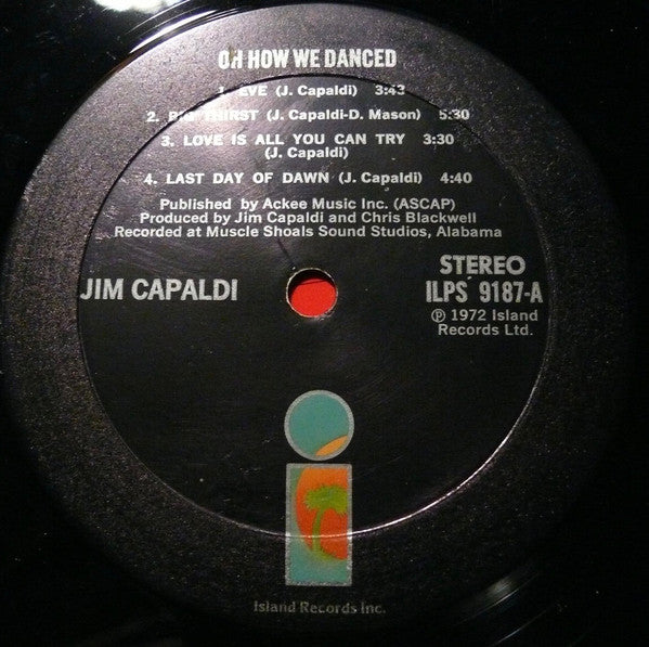 Jim Capaldi - Oh How We Danced - LP