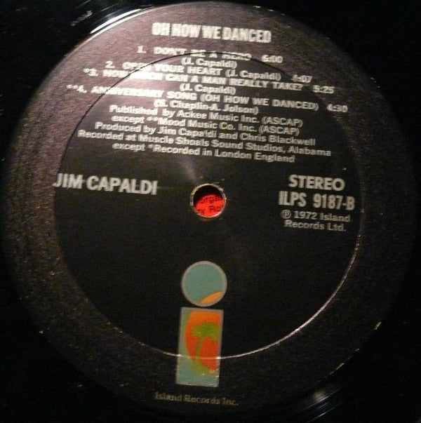 Jim Capaldi - Oh How We Danced - LP