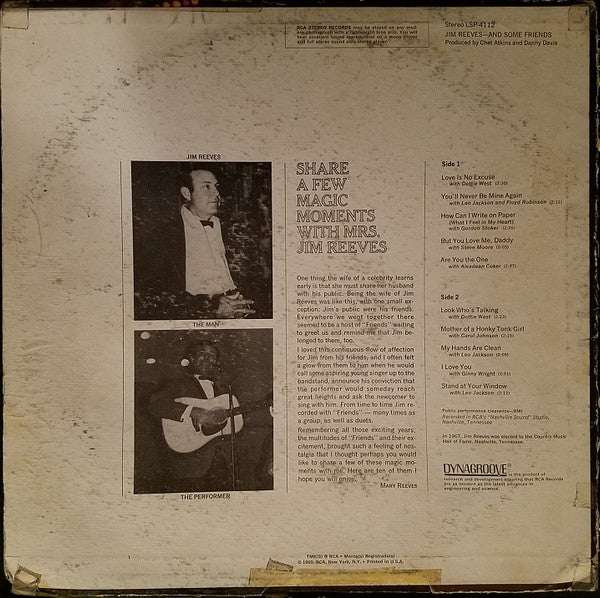 Jim Reeves - And Some Friends - LP