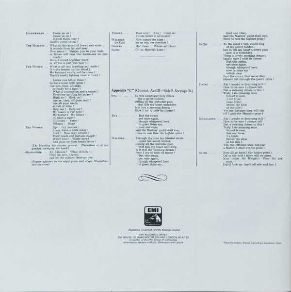 Richard Wagner - Ferdinand Frantz, Gottlob Frick, Benno Kusche, Rudolf Schock, Elisabeth Grümmer, Gerhard Unger, Marga Höffgen, Gustav Neidlinger - Berlin Philharmonic Orchestra*, Rudolf Kempe - Die Meistersinger Von Nürnberg - LP