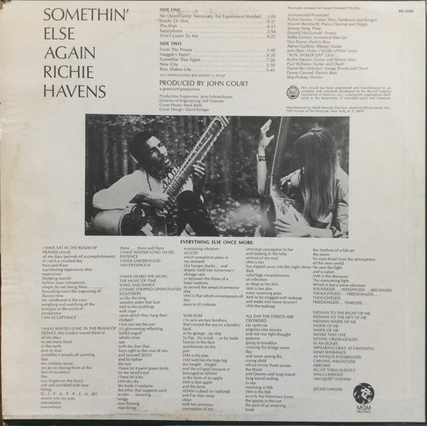 Richie Havens - Somethin' Else Again - LP