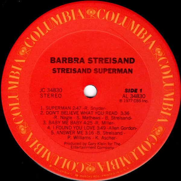 Barbra Streisand - Streisand Superman - LP