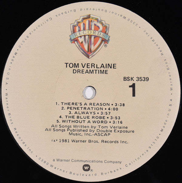 Tom Verlaine - Dreamtime - LP