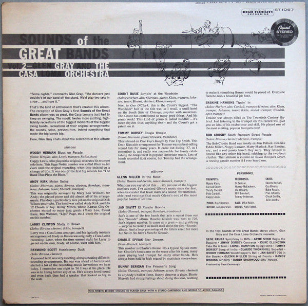 Glen Gray And The Casa Loma Orchestra* - Sounds Of The Great Bands Volume 2 - LP