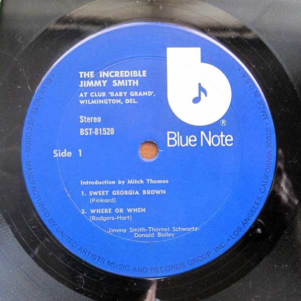 The Incredible Jimmy Smith* - At Club "Baby Grand" Wilmington, Delaware - LP