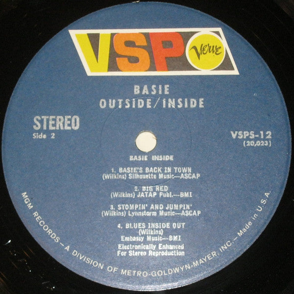 Count Basie And His Orchestra* - Inside Basie Outside - LP