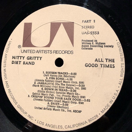 Nitty Gritty Dirt Band - All The Good Times - LP