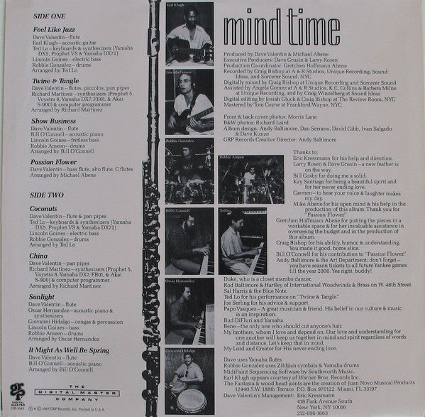 Dave Valentin - Mind Time - LP