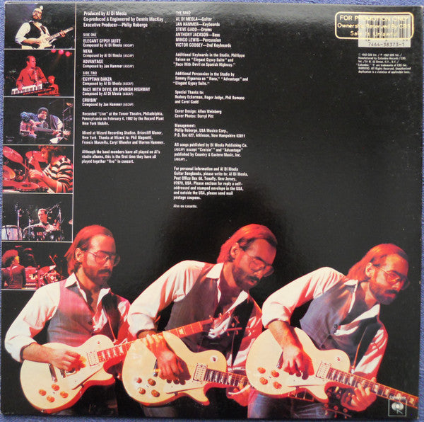 Al Di Meola - Tour De Force - "Live" - LP