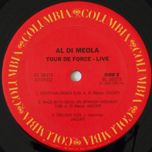 Al Di Meola - Tour De Force - "Live" - LP