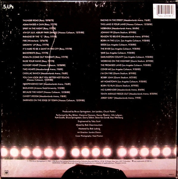 Bruce Springsteen & The E Street Band* - Live / 1975-85 - LP