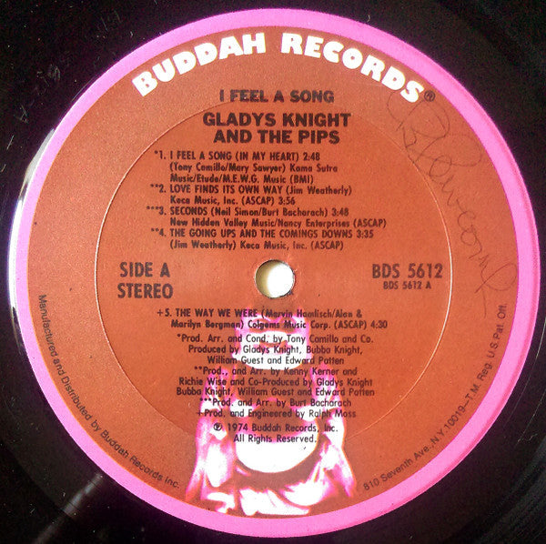Gladys Knight & The Pips* - I Feel A Song - LP