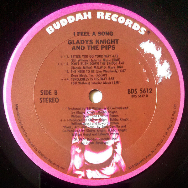 Gladys Knight & The Pips* - I Feel A Song - LP